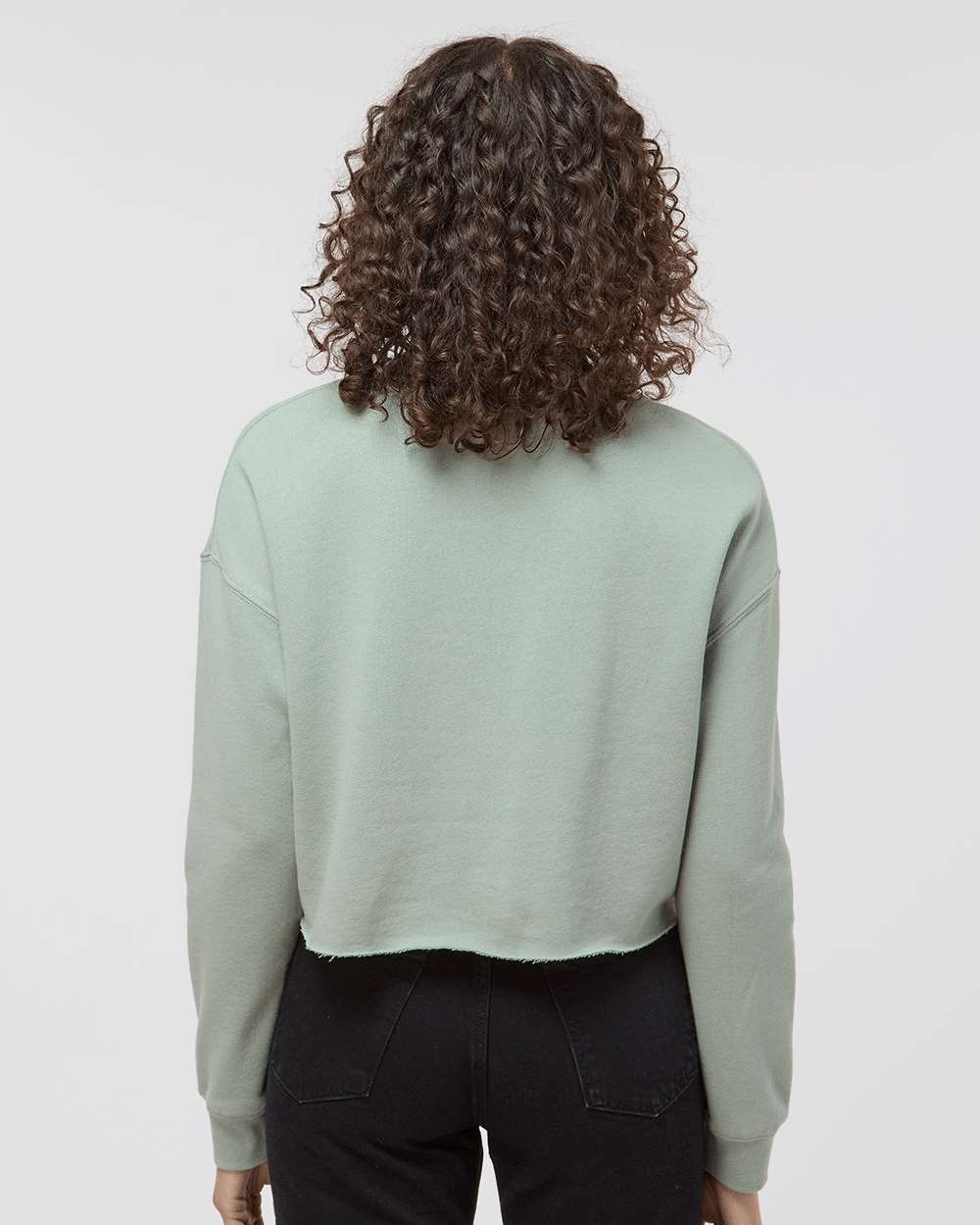 Cropped sage pullover
