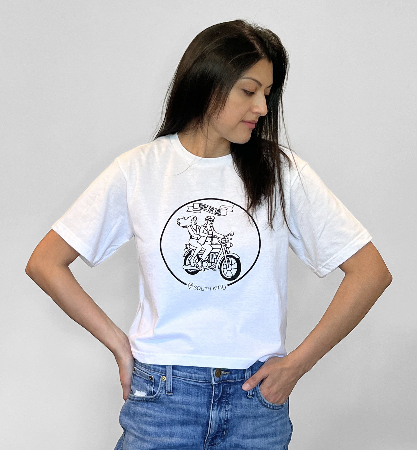 cropped ride or die t-shirt